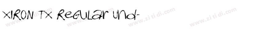 XIRON TX Regular Und字体转换